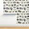 Poultry Cream Black Toile Vintage Antique Victorian Historical Chicken Custom Pre-pasted Wallpaper by Spoonflower Pre-Pasted Wallpaper 2FT Wide